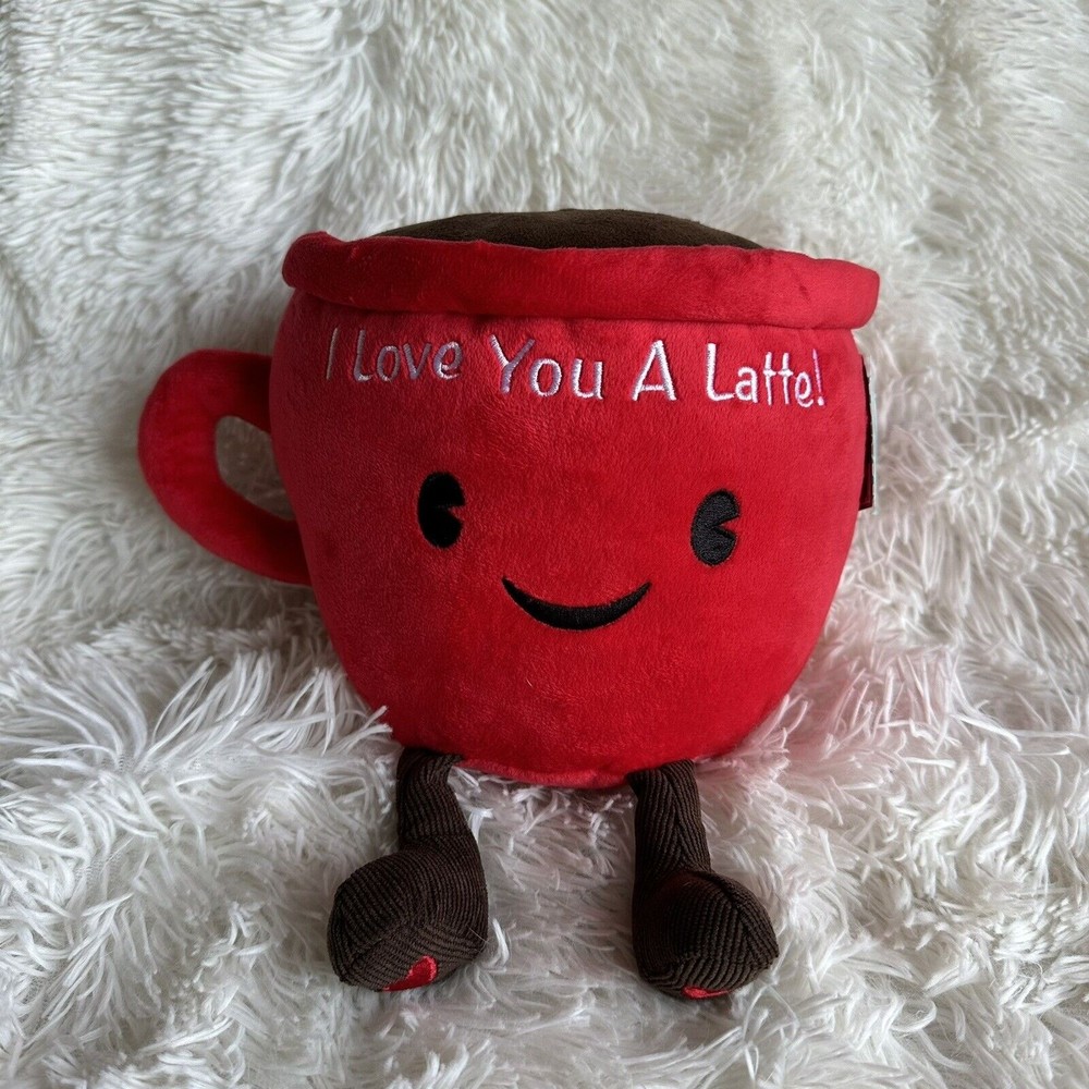 I Love You A Latte Hug Me Valentines Plush 9” T8